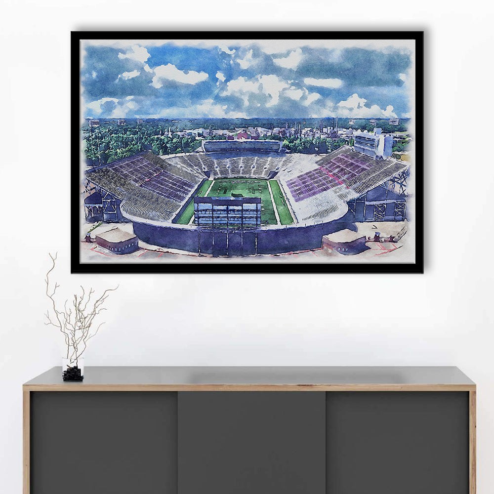 Independence Stadium, Independence Bowl Watercolor, Sport Gift Art, Framed Art Print Wall Decor