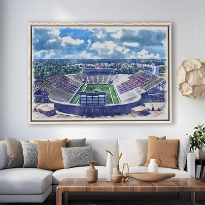 Independence Stadium, Independence Bowl Watercolor, Sport Gift Art, Framed Canvas Print Wall Art