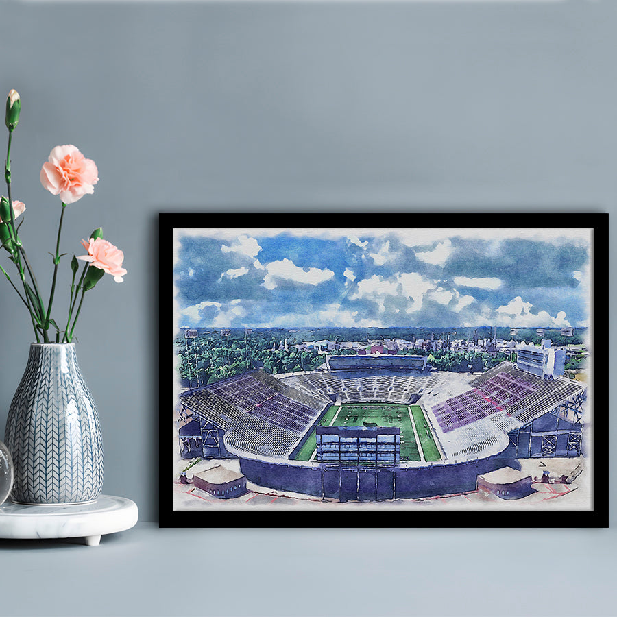 Independence Stadium, Independence Bowl Watercolor, Sport Gift Art, Framed Art Print Wall Decor
