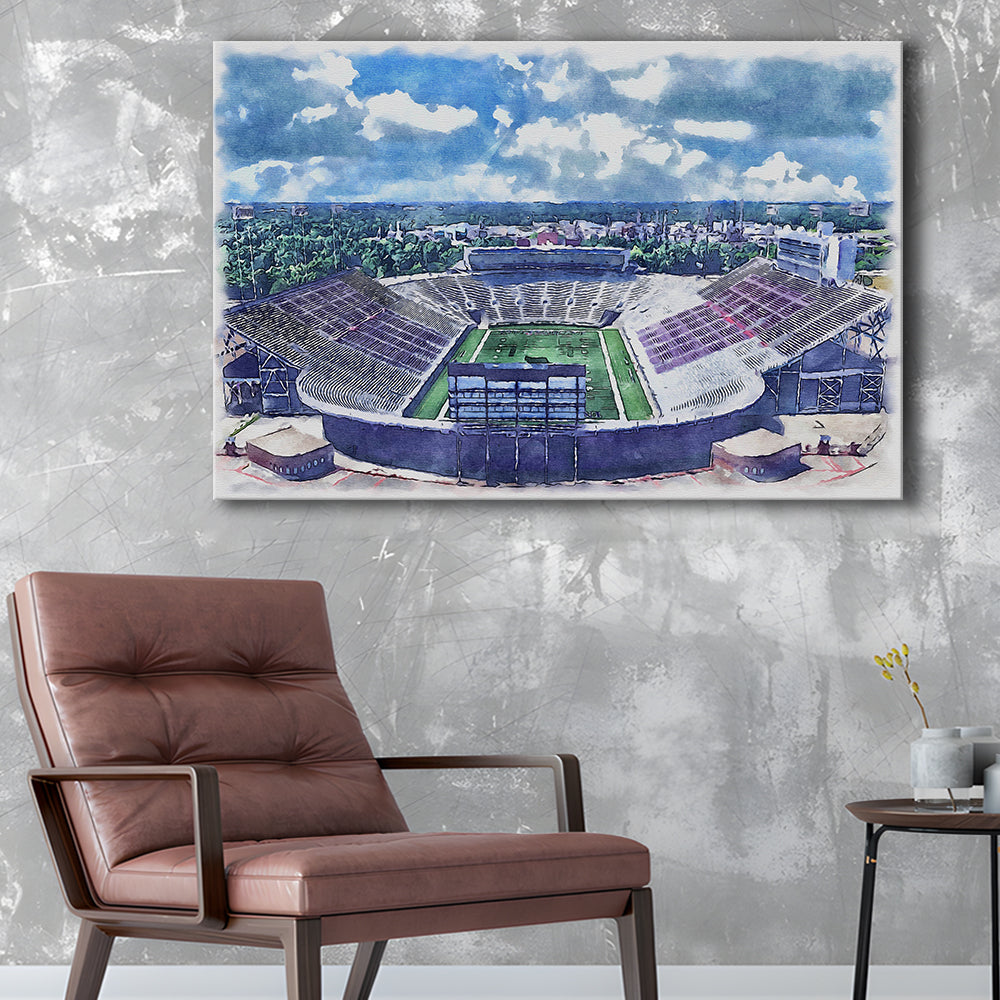 Independence Stadium, Independence Bowl Watercolor, Sport Art, Gifts for him, Canvas Print Wall Art