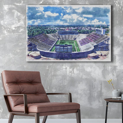 Independence Stadium, Independence Bowl Watercolor, Sport Art, Gifts for him, Canvas Print Wall Art