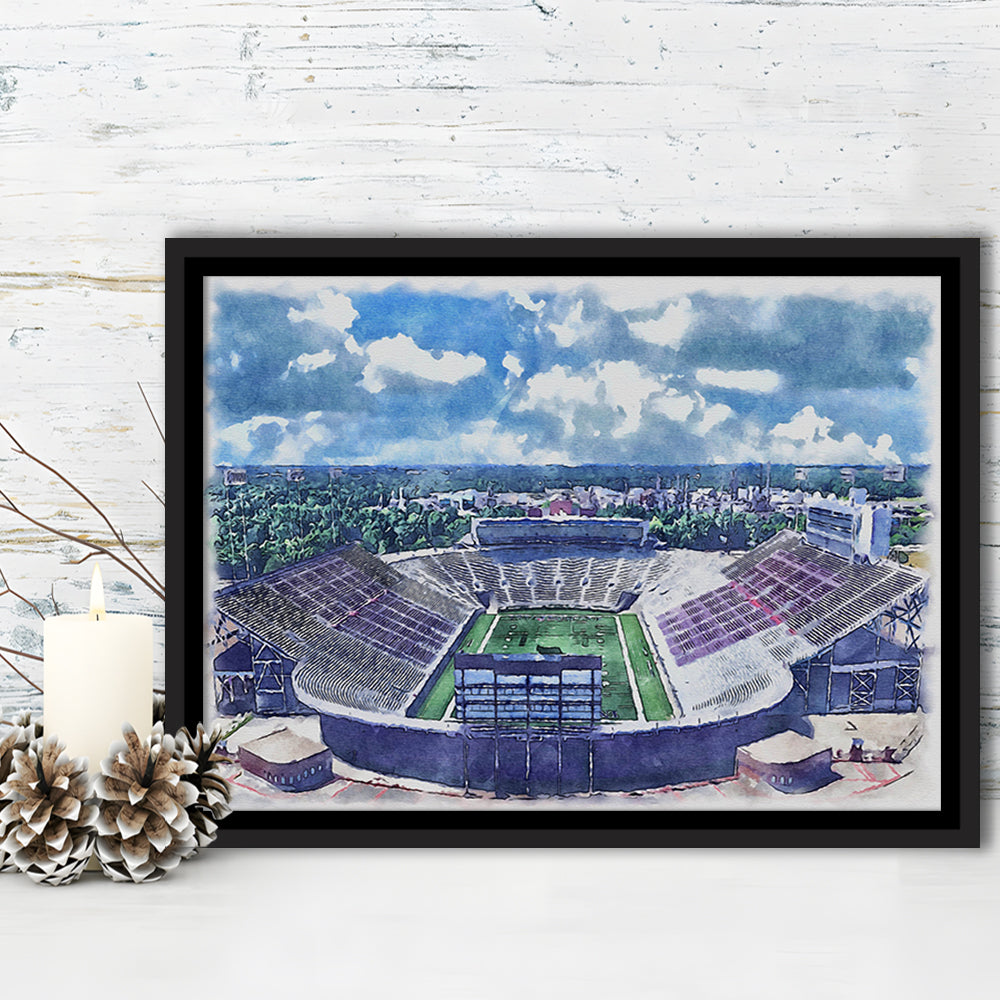 Independence Stadium, Independence Bowl Watercolor, Sport Gift Art, Framed Canvas Print Wall Art