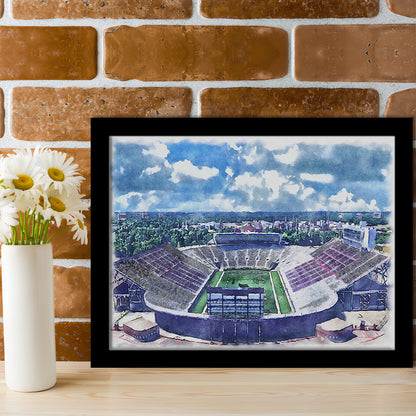 Independence Stadium, Independence Bowl Watercolor, Sport Gift Art, Framed Art Print Wall Decor