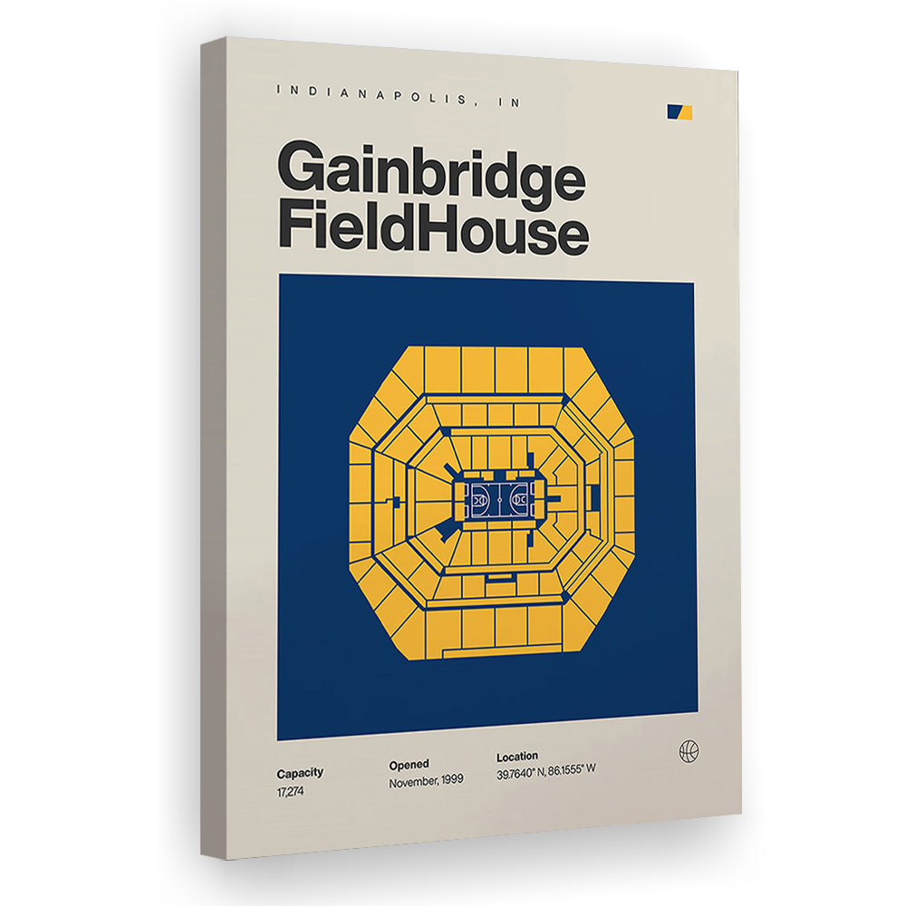 Indiana Pacers Stadium Print, Gainbridge Fieldhouse Stadium Print, Fan Gifts, Sport Art, Canvas Print Wall Art
