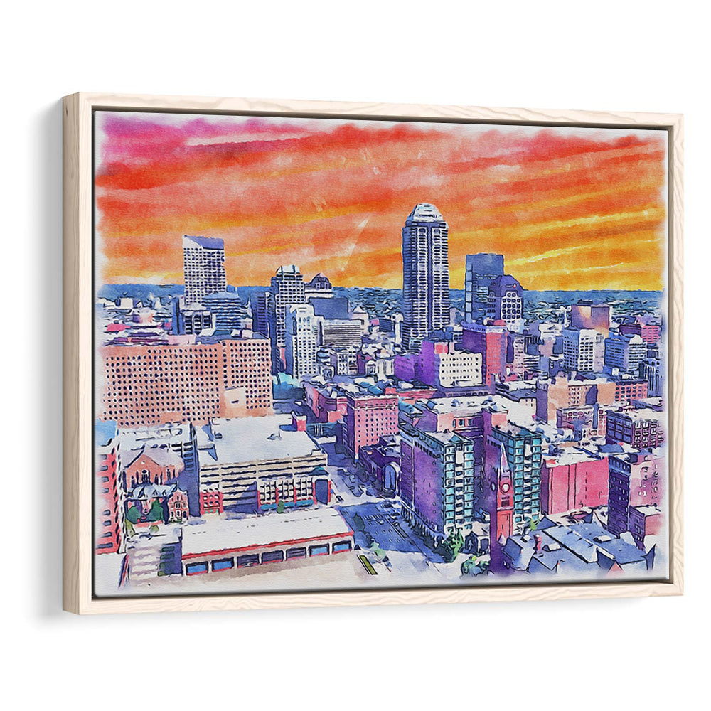 Indianapolis Watercolor Painting Canvas, Indianapolis Indiana, Sport Gift Art, Framed Canvas Print Wall Art