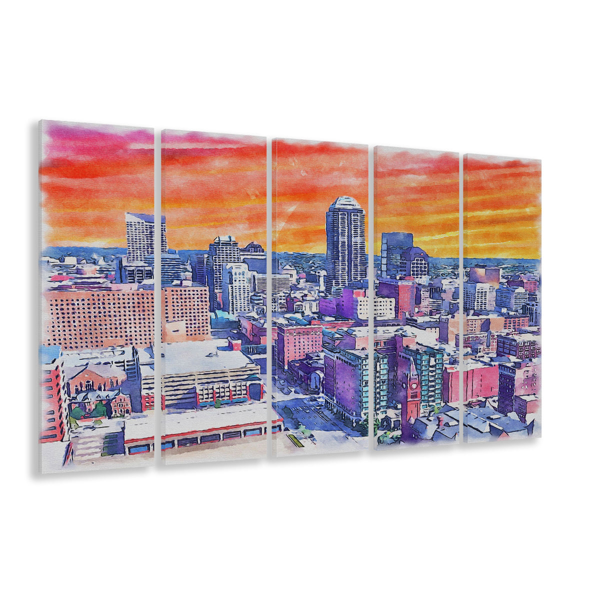 Indianapolis Watercolor Painting Canvas, Indianapolis Indiana, Sport Art, Extra Large Canvas Print Wall Art