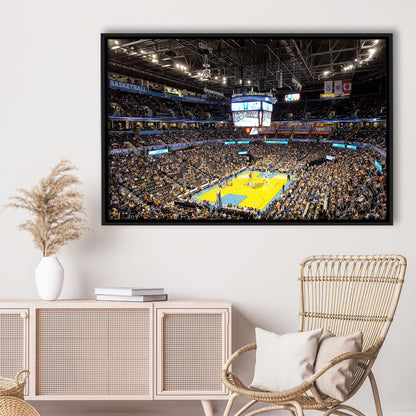 Inside American Airlines Arena, Stadium Canvas, Sport Art, Framed Canvas Print Wall Art, Floating Frame
