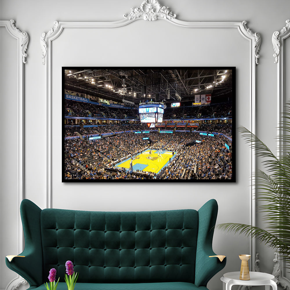 Inside American Airlines Arena, Stadium Canvas, Sport Art, Gift for him, Framed Art Print Wall Decor, Picture Framed
