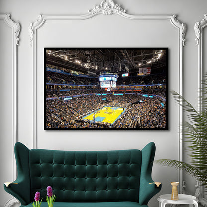 Inside American Airlines Arena, Stadium Canvas, Sport Art, Gift for him, Framed Art Print Wall Decor, Picture Framed