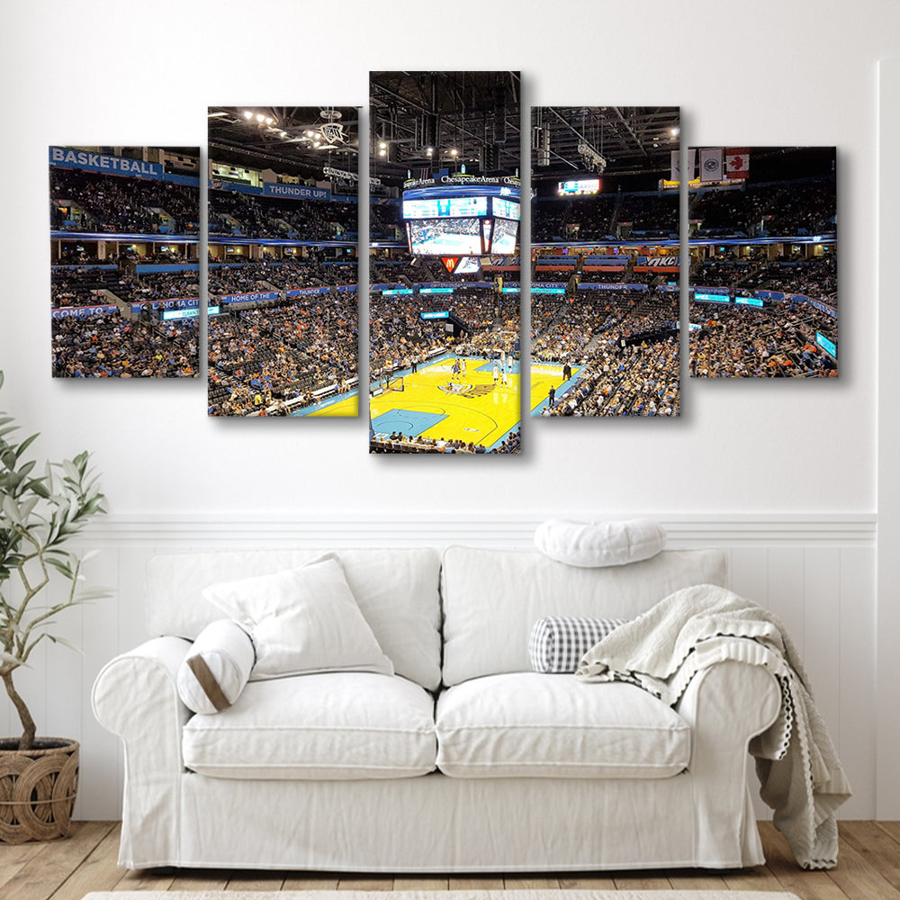 Inside American Airlines Arena, Stadium Canvas, Sport Art, Gift for him, 5 Panel, Large Canvas, Canvas Print Wall Art