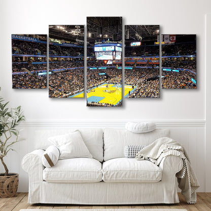 Inside American Airlines Arena, Stadium Canvas, Sport Art, Gift for him, 5 Panel, Large Canvas, Canvas Print Wall Art