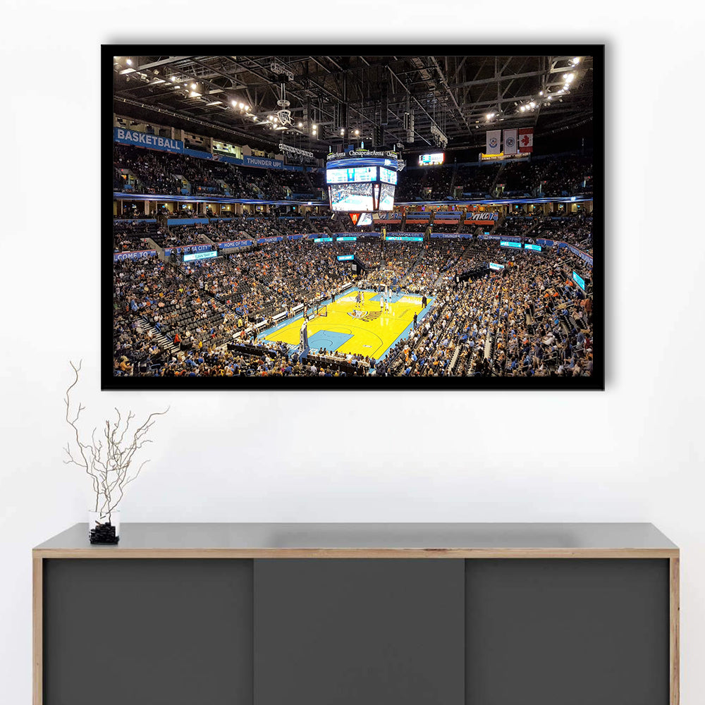 Inside American Airlines Arena, Stadium Canvas, Sport Art, Gift for him, Framed Art Print Wall Decor, Picture Framed