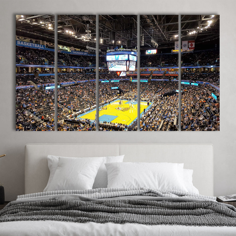 Inside American Airlines Arena, Stadium Canvas, Sport Art, 5 Panel B, Extra Large Canvas, Canvas Print Wall Art