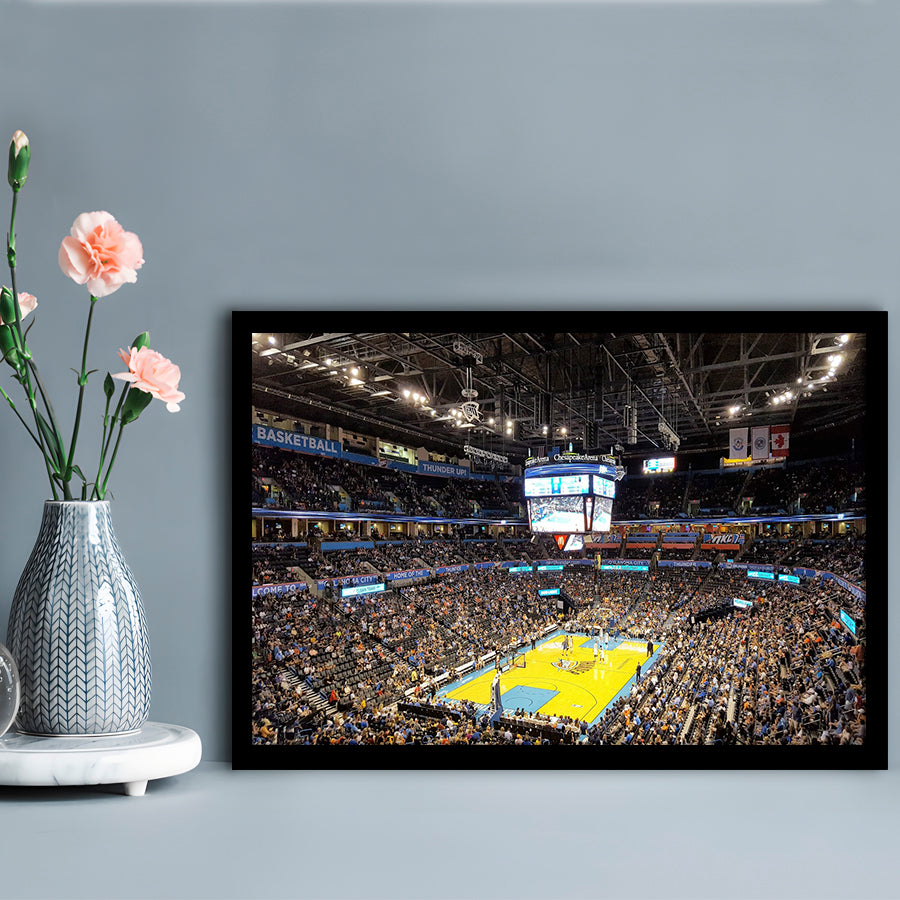 Inside American Airlines Arena, Stadium Canvas, Sport Art, Gift for him, Framed Art Print Wall Decor, Picture Framed