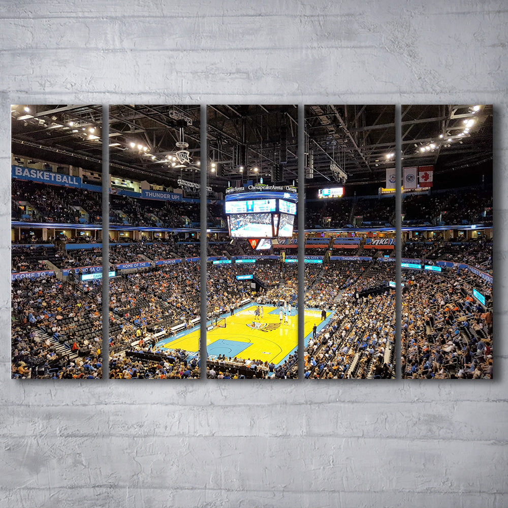 Inside American Airlines Arena, Stadium Canvas, Sport Art, 5 Panel B, Extra Large Canvas, Canvas Print Wall Art