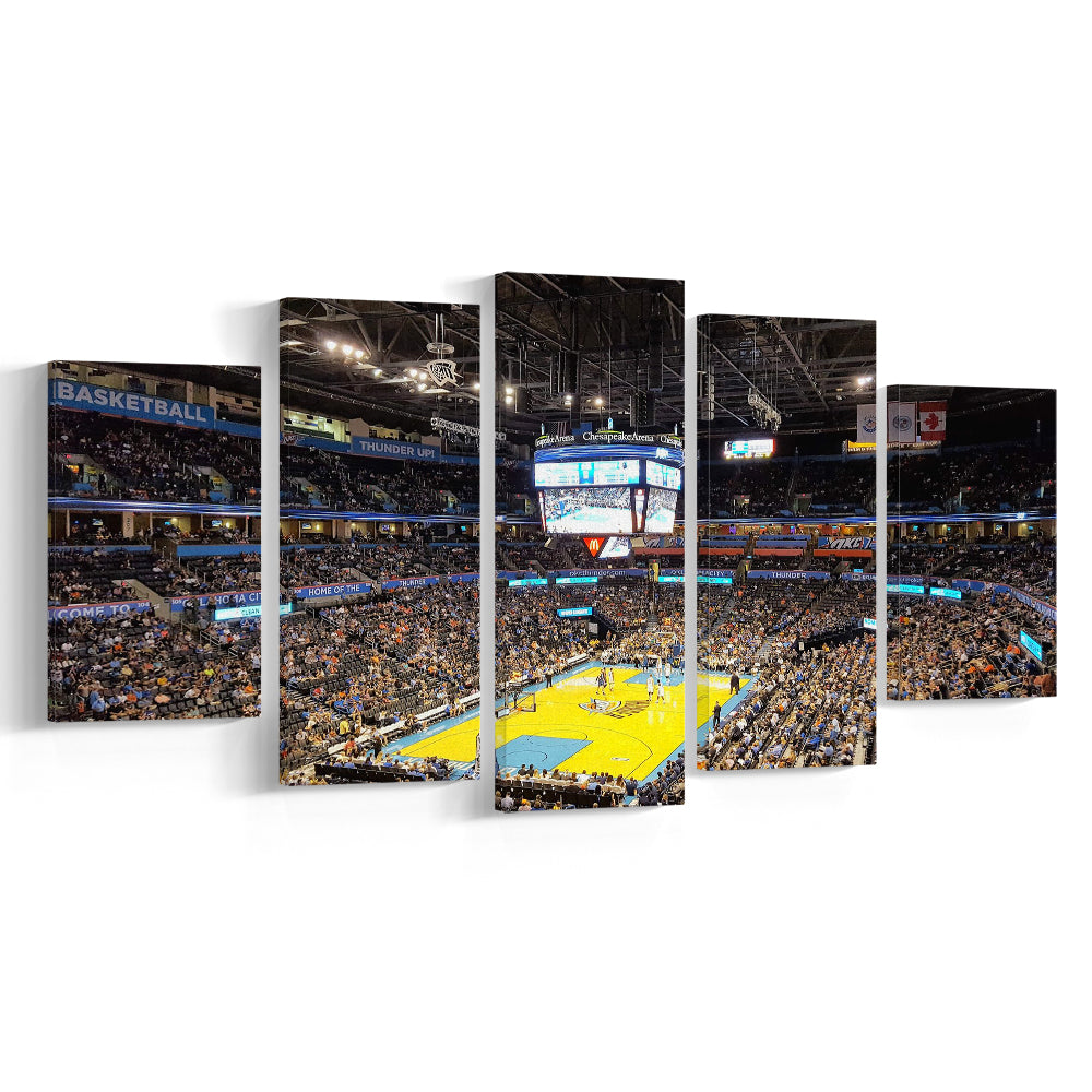 Inside American Airlines Arena, Stadium Canvas, Sport Art, Gift for him, 5 Panel, Large Canvas, Canvas Print Wall Art