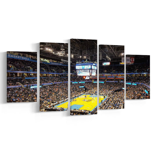 Inside American Airlines Arena, Stadium Canvas, Sport Art, Gift for him, 5 Panel, Large Canvas, Canvas Print Wall Art