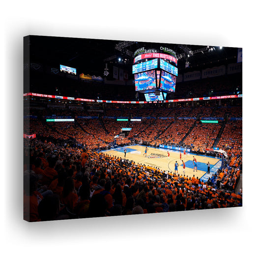 Inside Chesapeake Energy Arena, Stadium Canvas, Sport Art, Gift for him, Man Cave Decor, Art Print, Canvas Print Wall Art