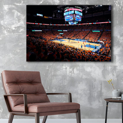 Inside Chesapeake Energy Arena, Stadium Canvas, Sport Art, Gift for him, Man Cave Decor, Art Print, Canvas Print Wall Art