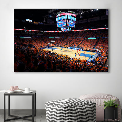 Inside Chesapeake Energy Arena, Stadium Canvas, Sport Art, Gift for him, Man Cave Decor, Art Print, Canvas Print Wall Art