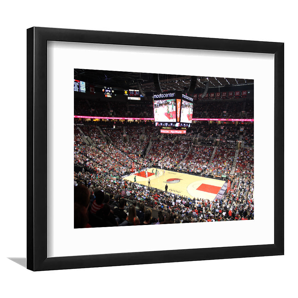 Inside Scotiabank Arena Toronto, Stadium Canvas, Sport Art, Gift for him, White Border Framed Art Print Wall Decor