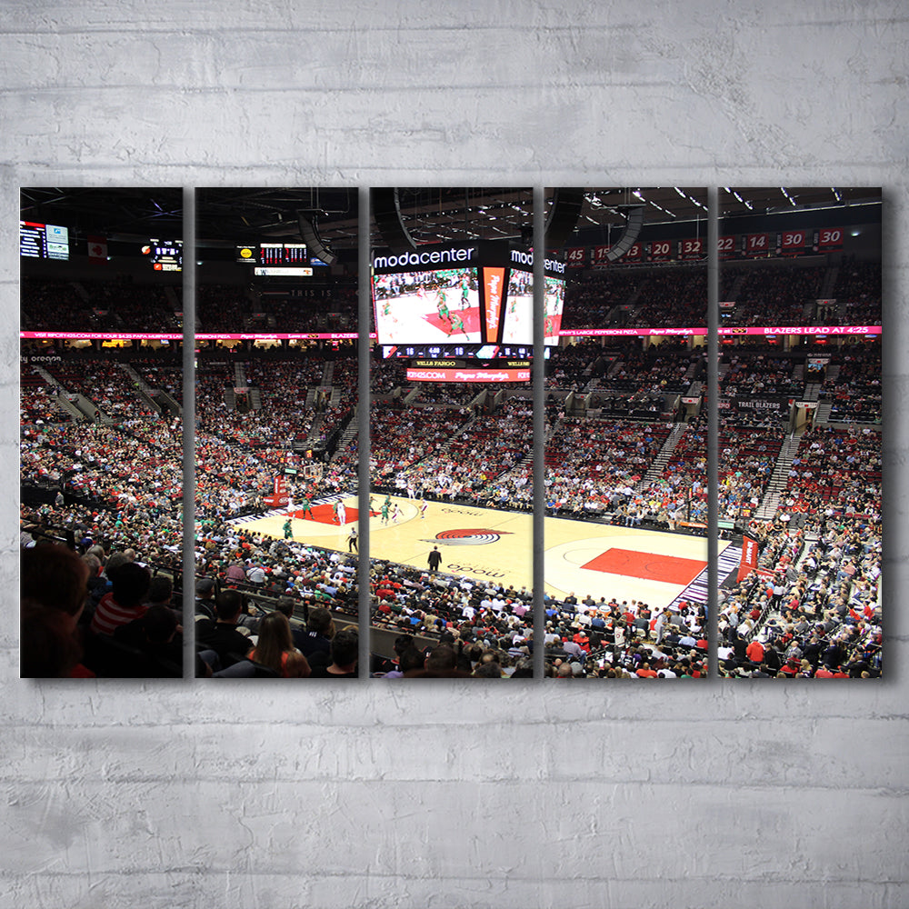 Inside Scotiabank Arena Toronto, Stadium Canvas, Sport Art, 5 Panel B, Extra Large Canvas, Canvas Print Wall Art