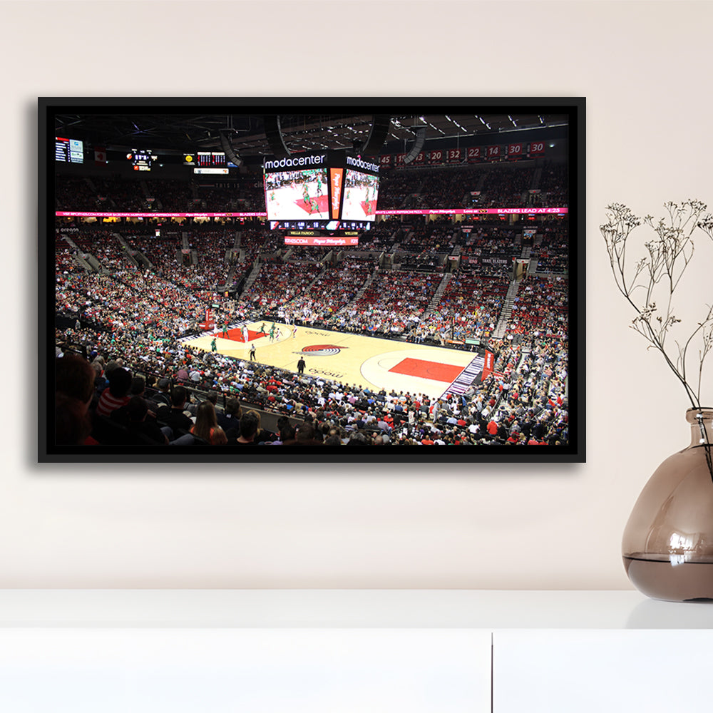 Inside Scotiabank Arena Toronto, Stadium Canvas, Sport Art, Framed Canvas Print Wall Art, Floating Frame