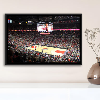 Inside Scotiabank Arena Toronto, Stadium Canvas, Sport Art, Framed Canvas Print Wall Art, Floating Frame