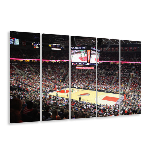 Inside Scotiabank Arena Toronto, Stadium Canvas, Sport Art, 5 Panel B, Extra Large Canvas, Canvas Print Wall Art
