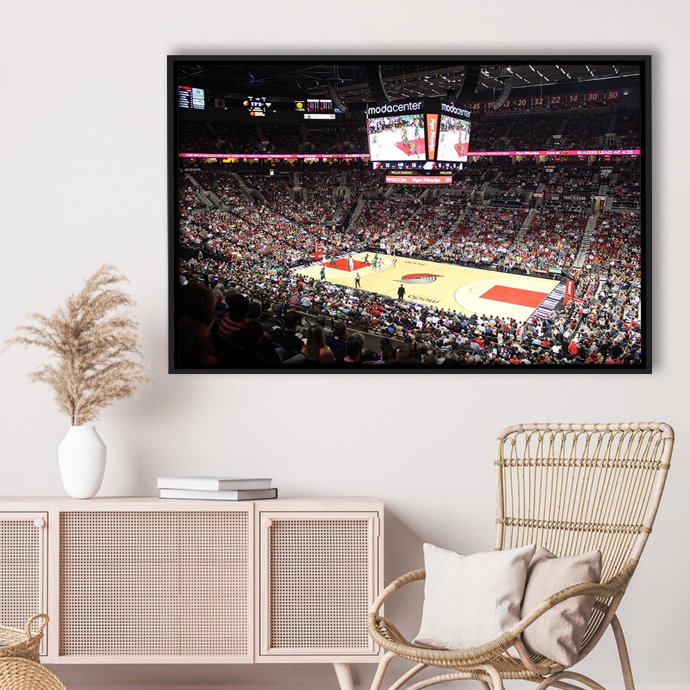 Inside Scotiabank Arena Toronto, Stadium Canvas, Sport Art, Framed Canvas Print Wall Art, Floating Frame