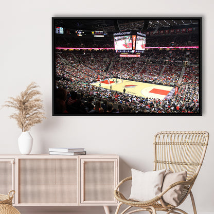 Inside Scotiabank Arena Toronto, Stadium Canvas, Sport Art, Framed Canvas Print Wall Art, Floating Frame