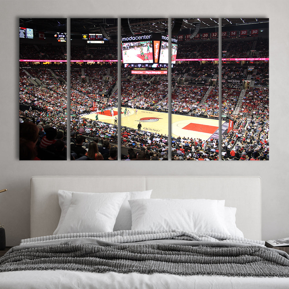 Inside Scotiabank Arena Toronto, Stadium Canvas, Sport Art, 5 Panel B, Extra Large Canvas, Canvas Print Wall Art