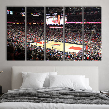 Inside Scotiabank Arena Toronto, Stadium Canvas, Sport Art, 5 Panel B, Extra Large Canvas, Canvas Print Wall Art