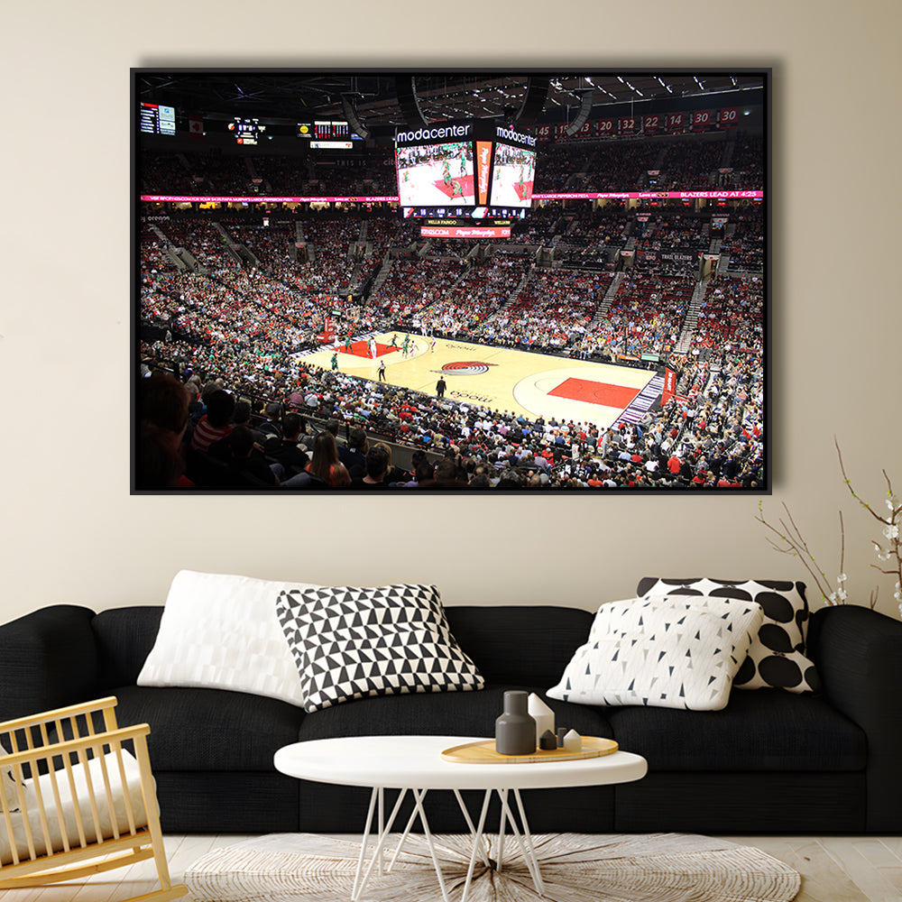 Inside Scotiabank Arena Toronto, Stadium Canvas, Sport Art, Framed Canvas Print Wall Art, Floating Frame
