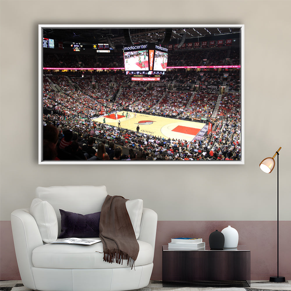 Inside Scotiabank Arena Toronto, Stadium Canvas, Sport Art, Framed Canvas Print Wall Art, Floating Frame