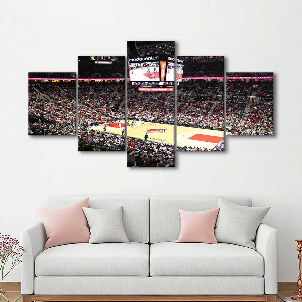 Inside Scotiabank Arena Toronto, Stadium Canvas, Sport Art, Gift for him, 5 Panel, Large Canvas, Canvas Print Wall Art