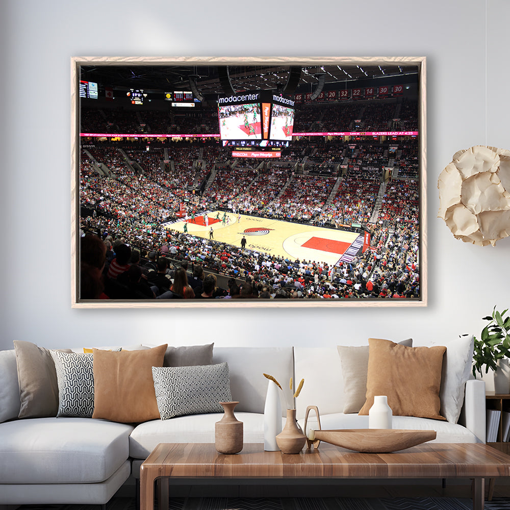 Inside Scotiabank Arena Toronto, Stadium Canvas, Sport Art, Framed Canvas Print Wall Art, Floating Frame