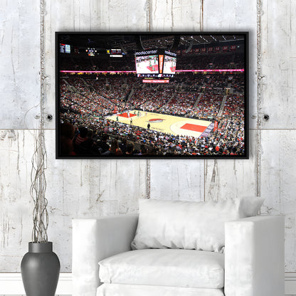 Inside Scotiabank Arena Toronto, Stadium Canvas, Sport Art, Framed Canvas Print Wall Art, Floating Frame
