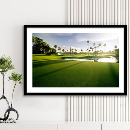 Intercontinental Sanctuary Cove Golf Resorts Of The World, Goft Art Print, Framed Art Print White Border Wall Decor