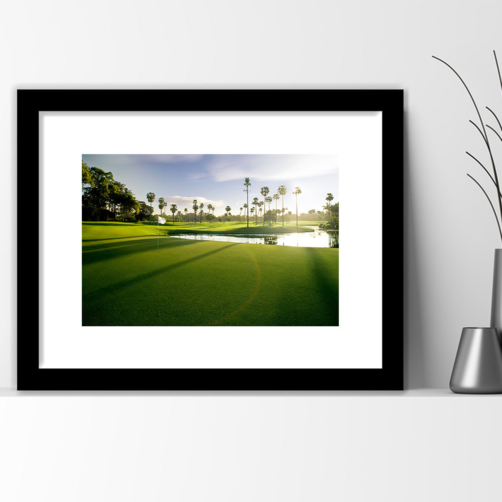 Intercontinental Sanctuary Cove Golf Resorts Of The World, Goft Art Print, Framed Art Print White Border Wall Decor
