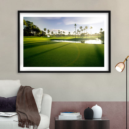 Intercontinental Sanctuary Cove Golf Resorts Of The World, Goft Art Print, Framed Art Print White Border Wall Decor