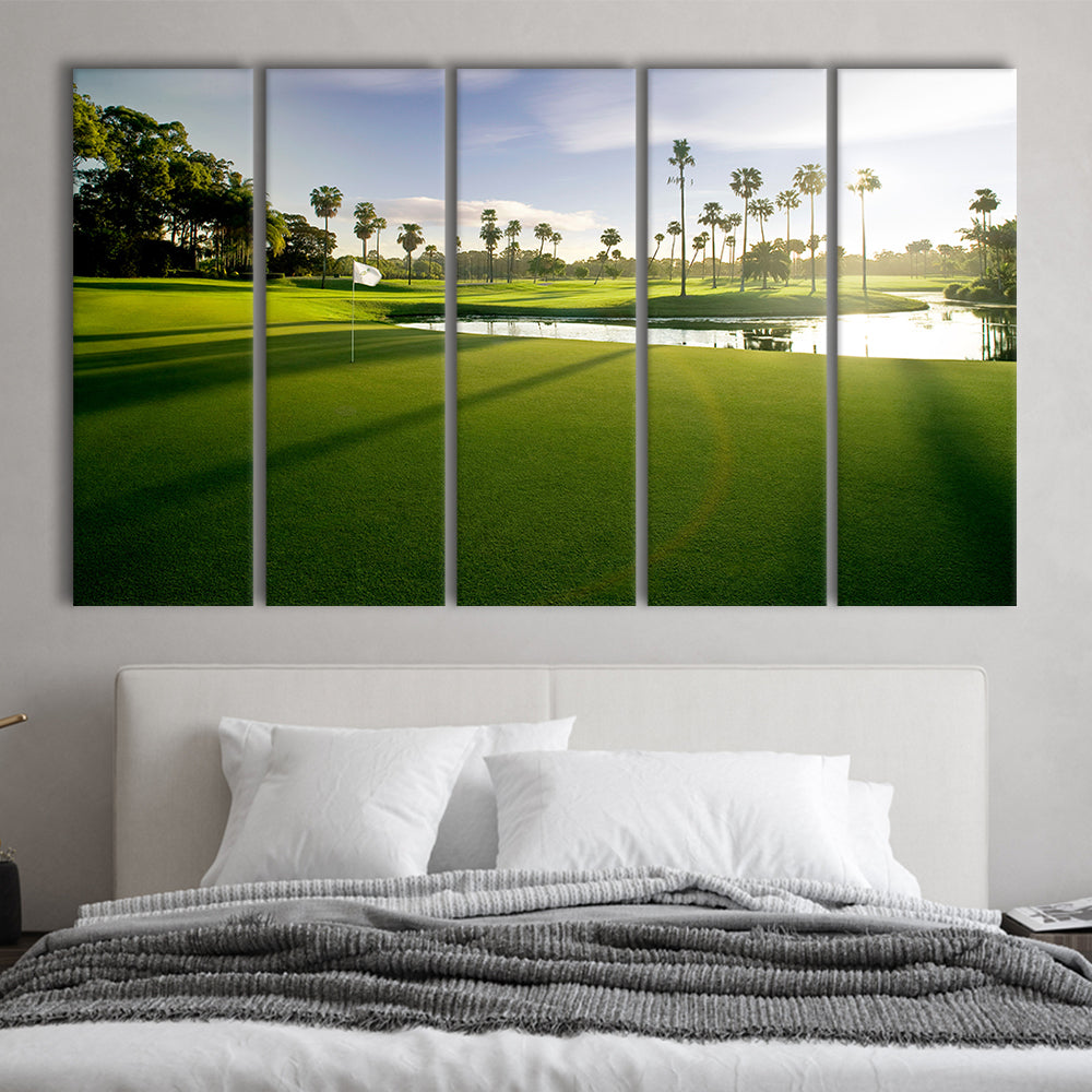 Intercontinental Sanctuary Cove Golf Resorts Of The World, Golf Art Print, Extra Large Canvas Print Wall Art