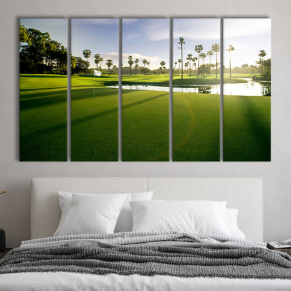 Intercontinental Sanctuary Cove Golf Resorts Of The World, Golf Art Print, Extra Large Canvas Print Wall Art