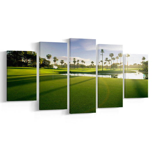 Intercontinental Sanctuary Cove Golf Resorts Of The World, Golf Art Print, 5 Pieces Mixed Canvas Print Wall Art
