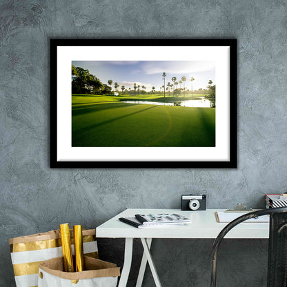 Intercontinental Sanctuary Cove Golf Resorts Of The World, Goft Art Print, Framed Art Print White Border Wall Decor