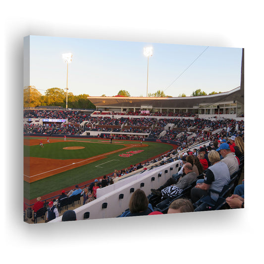 Interior of Swayze Field, Stadium Canvas, Sport Art, Gift for him, Man Cave Decor, Art Print, Canvas Print Wall Art