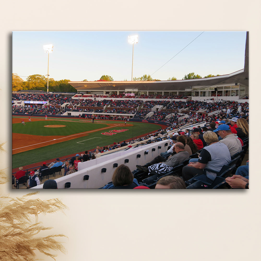Interior of Swayze Field, Stadium Canvas, Sport Art, Gift for him, Man Cave Decor, Art Print, Canvas Print Wall Art
