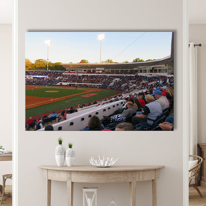 Interior of Swayze Field, Stadium Canvas, Sport Art, Gift for him, Man Cave Decor, Art Print, Canvas Print Wall Art