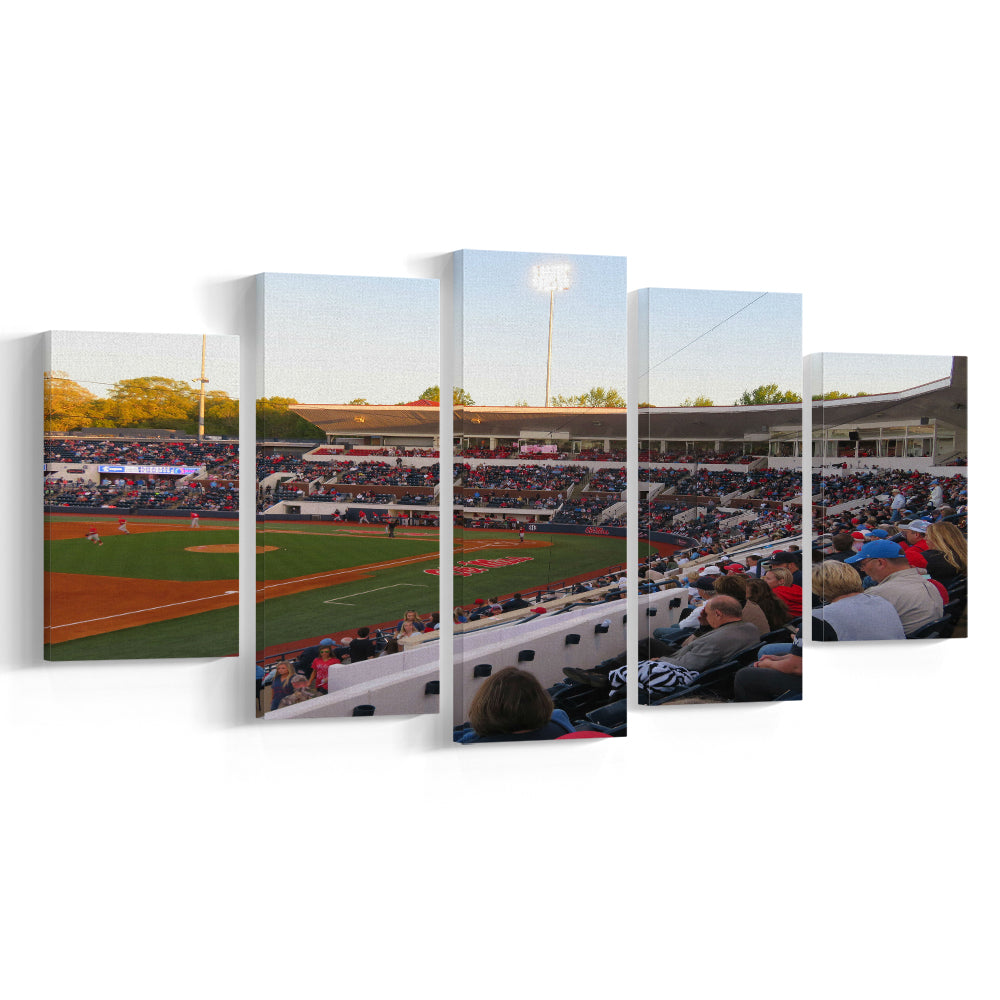 Interior of Swayze Field, Stadium Canvas, Sport Art, Gift for him, 5 Panel, Large Canvas, Canvas Print Wall Art