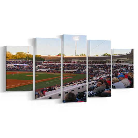 Interior of Swayze Field, Stadium Canvas, Sport Art, Gift for him, 5 Panel, Large Canvas, Canvas Print Wall Art
